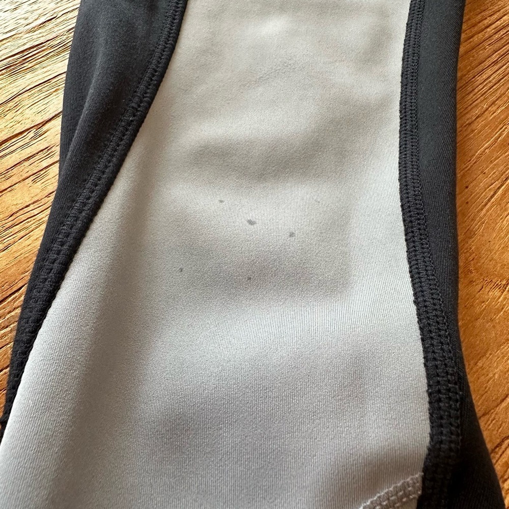 Athleta Women’s Black Grey‎ Stretch Ankle Zip Leggings Workout Gym - Picture 3 of 11